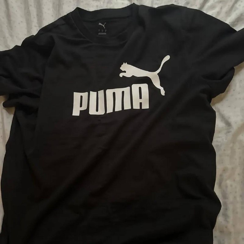 Camiseta Masculina Ess Logo Tee  Puma Puma Black Liso M
