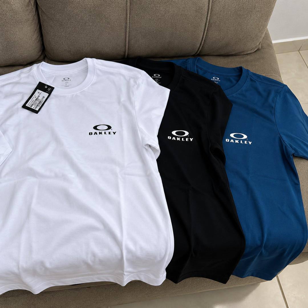 Kit 3 Camisetas Oakley Masculino Misselaneous Ellipse Misselaneous Logomarca Gg Liso