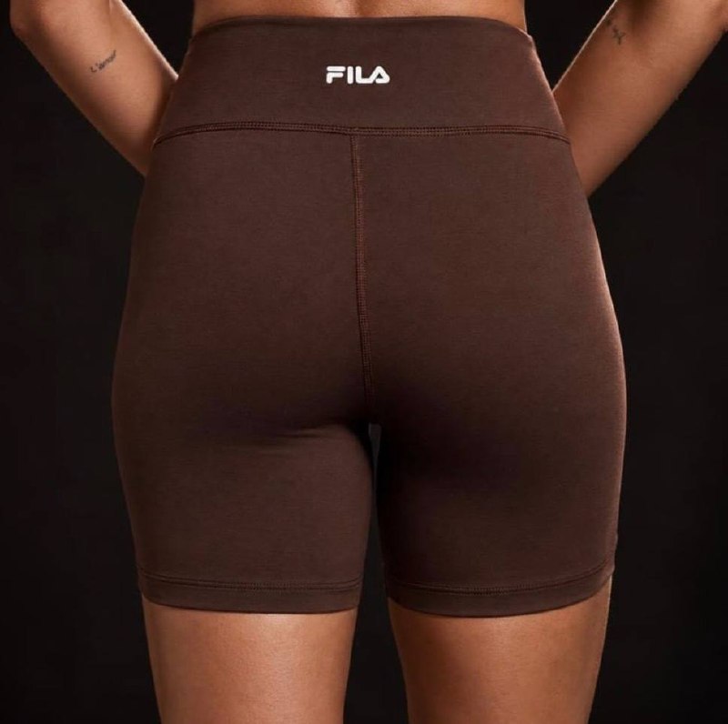 Bermuda Fila Flat Life Ii Logo Feminina Marrom Marrom - Gg