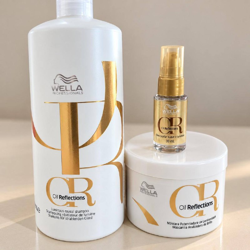 Wella Oil Reflections Shampoo + Máscara + Óleo 30ml