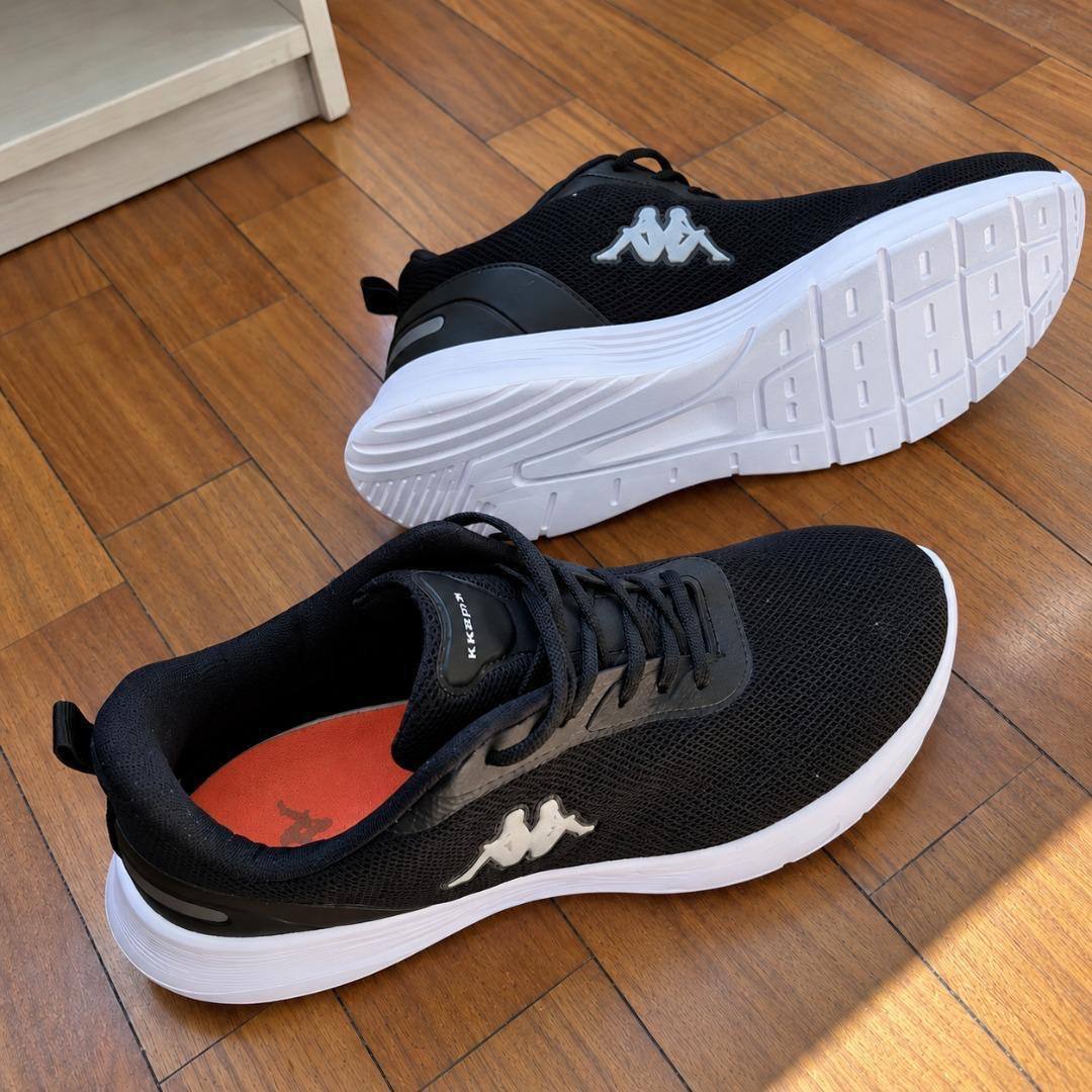 Tenis Kappa Treviso Original Unissex Confortável Academia Preto-prata 41 Br