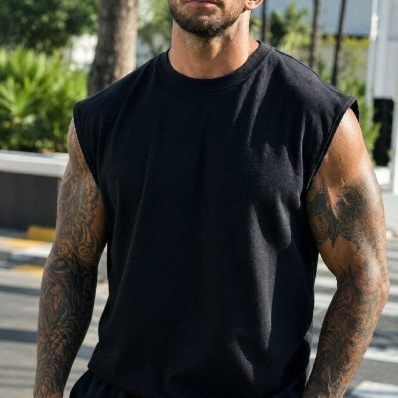 Regata Oversized Masculino Tamanho Grande Básica Lisa Branco P