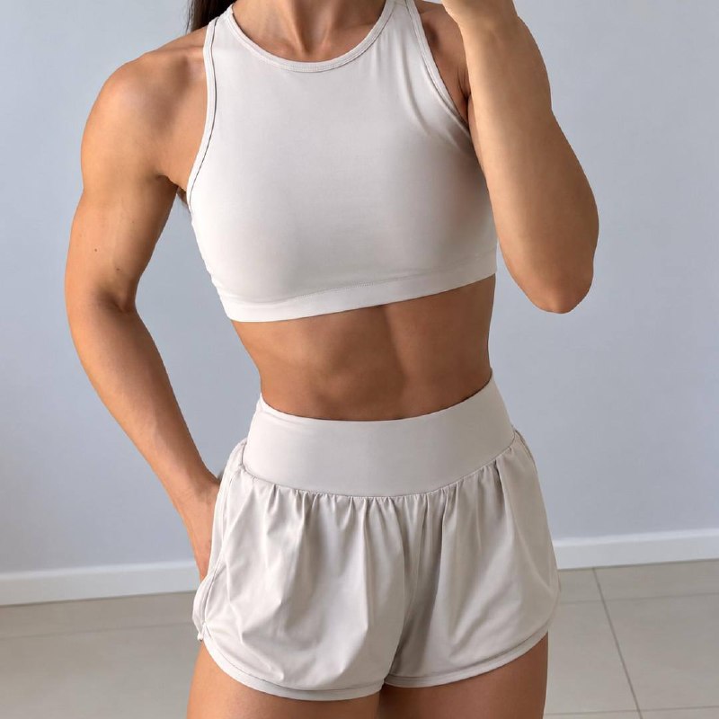 Conjunto Fitness Top Short Roupa Academia Feminino Treino