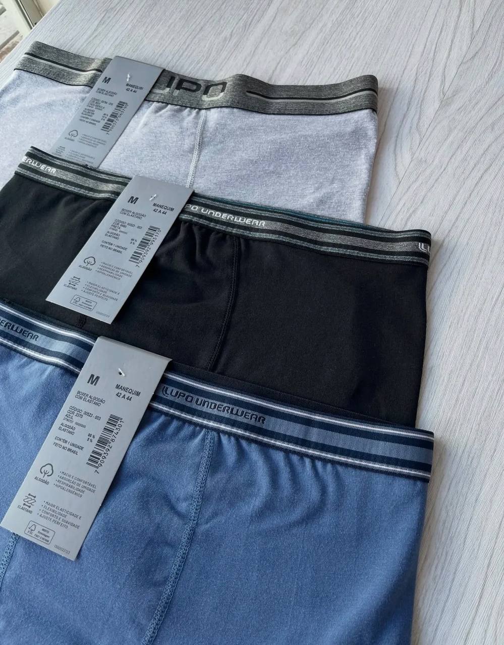 Kit 10 Cueca Boxer Lupo Algodão Cotton Conforto Original Box