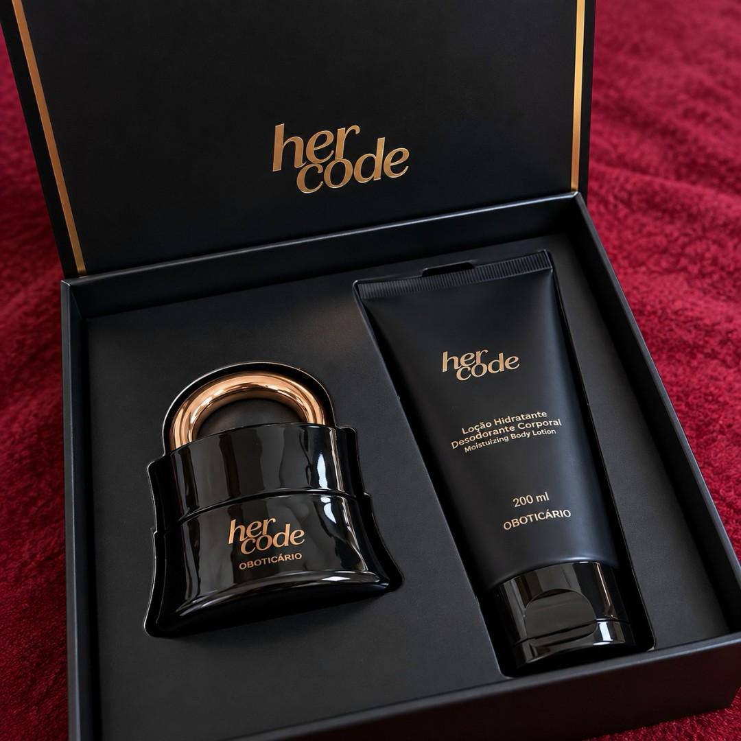 Her Code Eau De Parfum 50ml + Loção Corporal 200ml Vegano Cruelty-Free