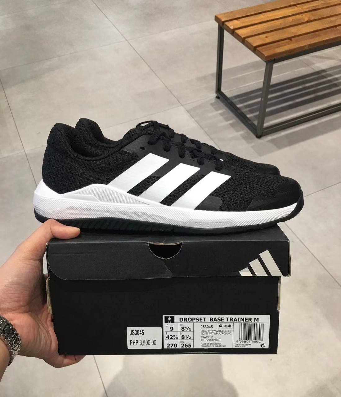 Tênis Treino Dropset Base adidas Branco / Cloud White / Core Black / Lucid Red 40 Br