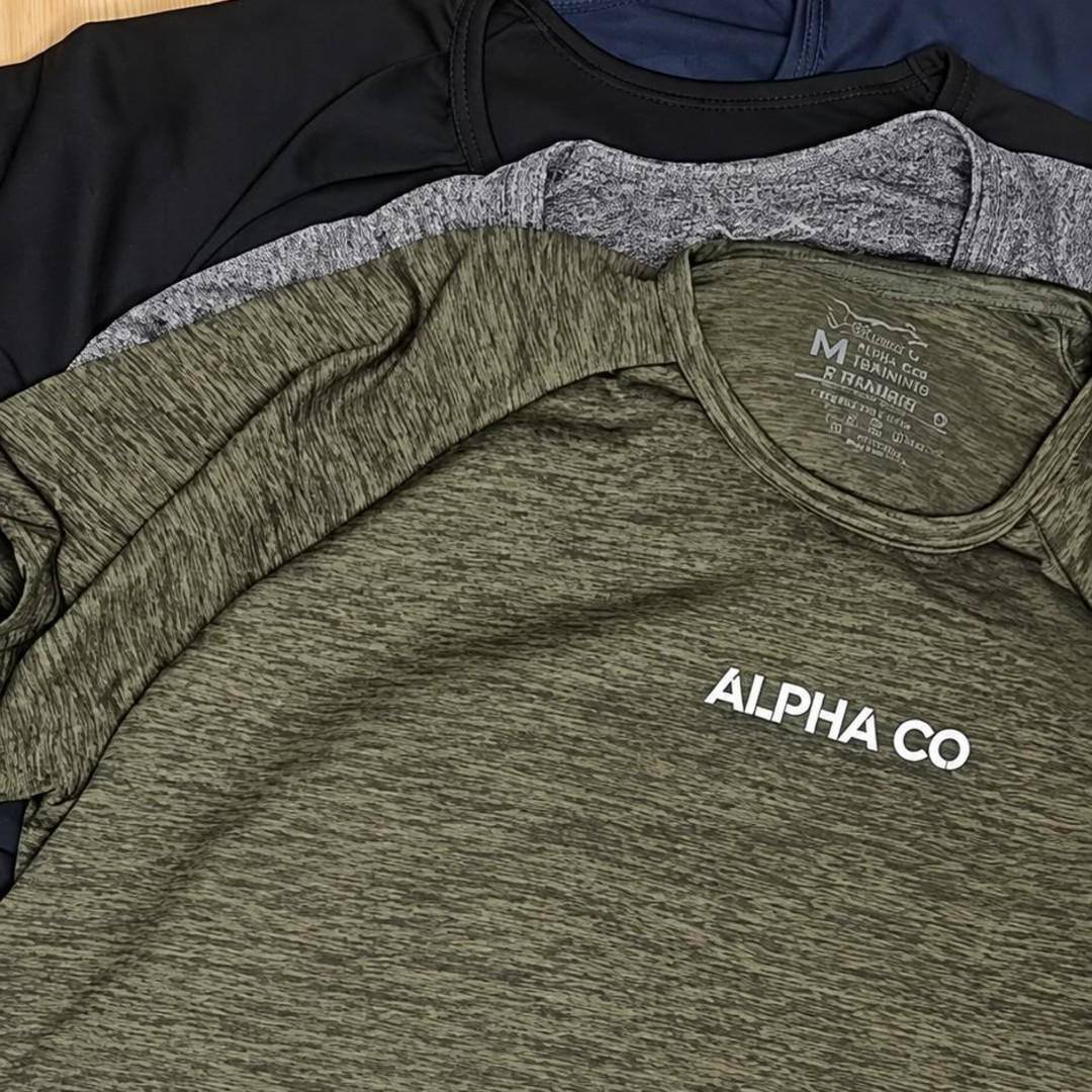Kit 5 Camisetas New Fluid Mescla Dry Alpha Masculina