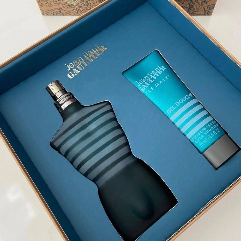 Conjunto de perfume Jean Paul Gaultier Le Male EDT 75 ml + Gel de banho 75 ml FD25 EDT 75 ml para homens