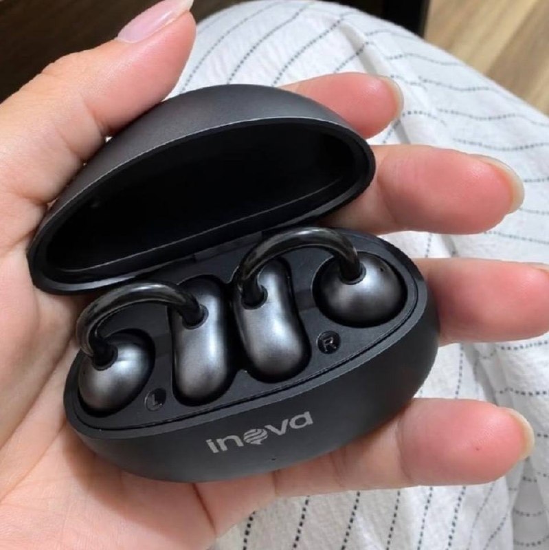 Fone de Ouvido Inova FON-13025E Tipo Clip Orelha Preto, Bluetooth, IPX6, para Esporte