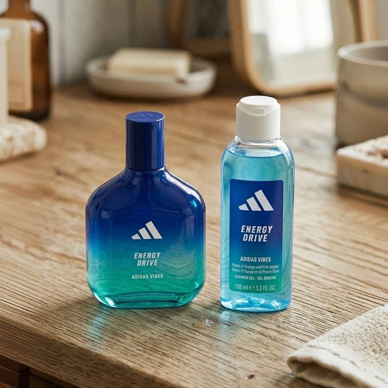 Kit Vibes Energy Drive Perfume Masculino 100 Ml + Shower Gel 100 Ml Adidas