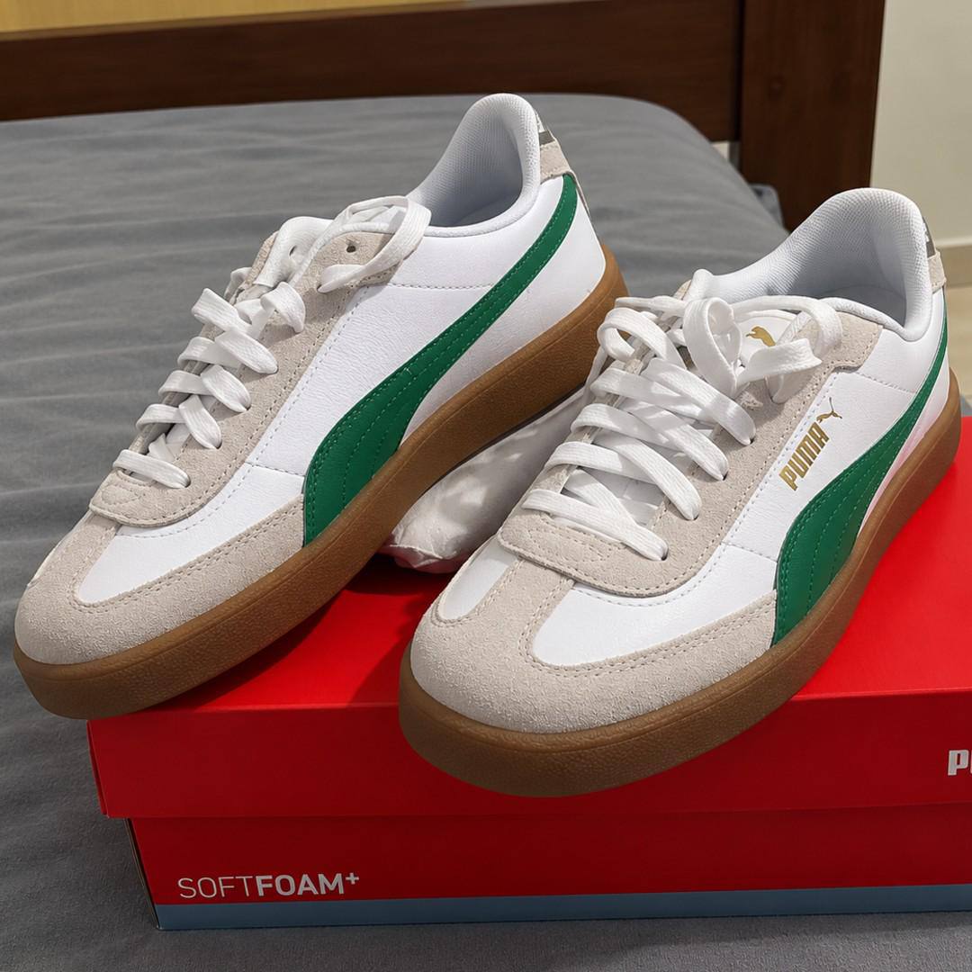 Tênis Masculino Club Ii Era Puma Branco/verde Geométrico 42 Br